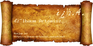 Ölbaum Artemisz névjegykártya